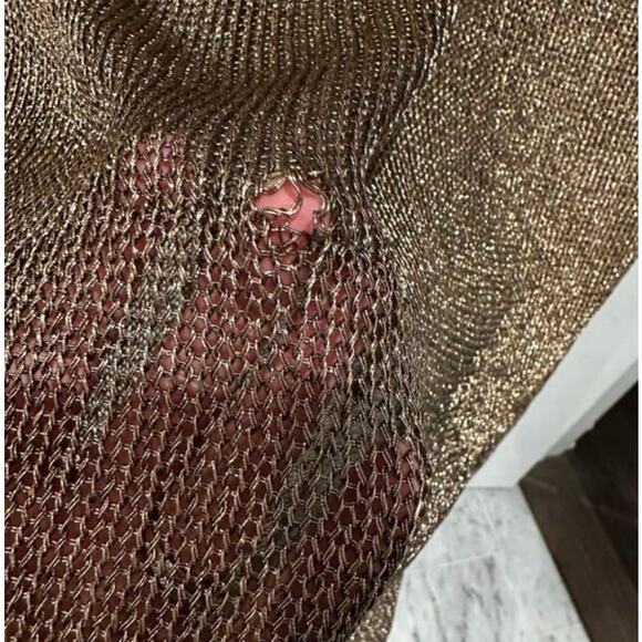 TUCKERNUCK Tuckernuck Bronze Metallic Knit Indie Dress NWT Size Large - Picture 8 of 12